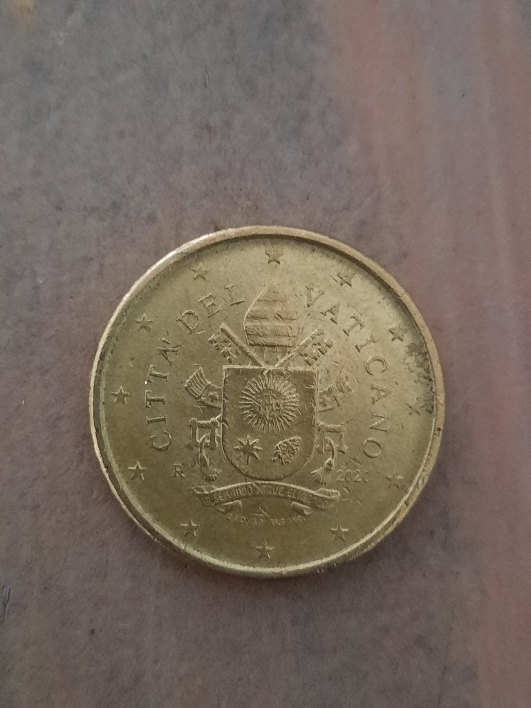 Munt 50 Cent - Vaticaanstad 2020, Ophalen of Verzenden, Vaticaanstad, 50 cent, Losse munt