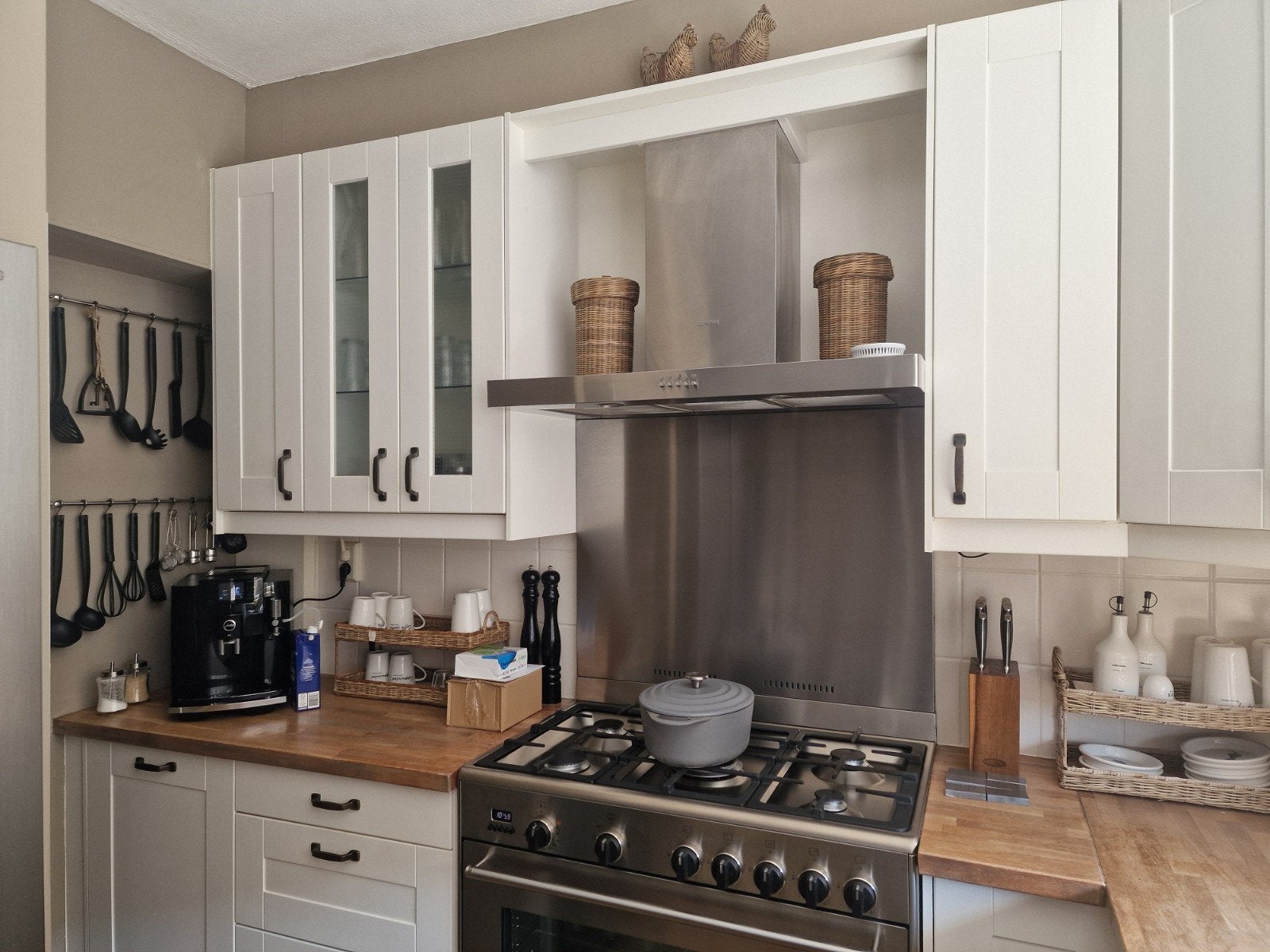 Smeg RVS spatwand 90 cm breed, Ophalen, Zilver, Metaal, Smeg