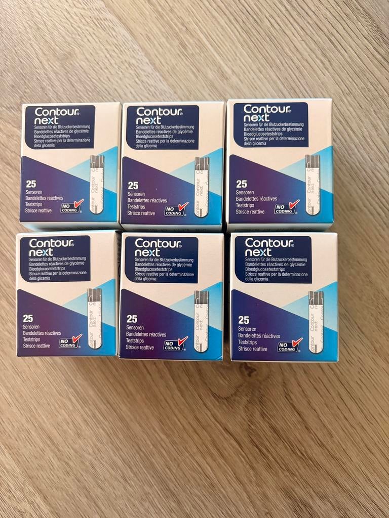 Contour Next teststrips – 6 doosjes (150 strips) nieuw, Verzenden, Nieuw
