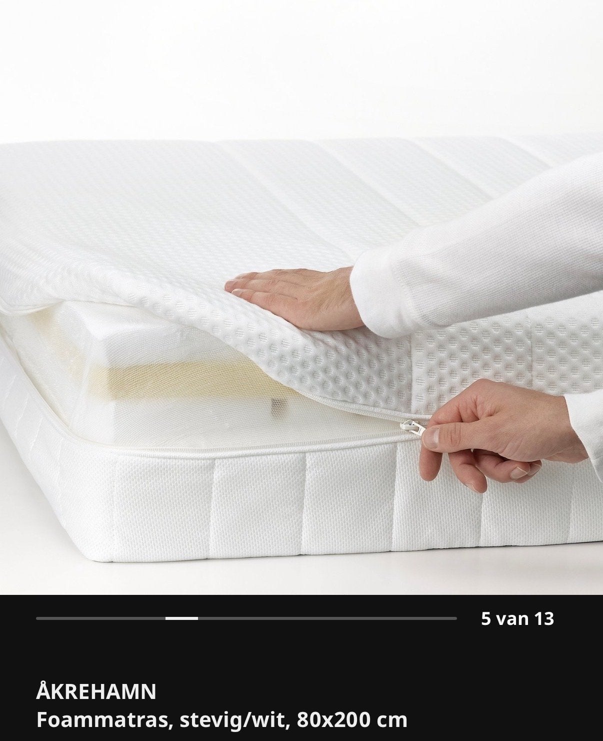 Zo goed als nieuwe matras (1 jaar oud) - IKEA ÅKREHAMN, Ophalen, Eenpersoons, Zo goed als nieuw, 80 cm