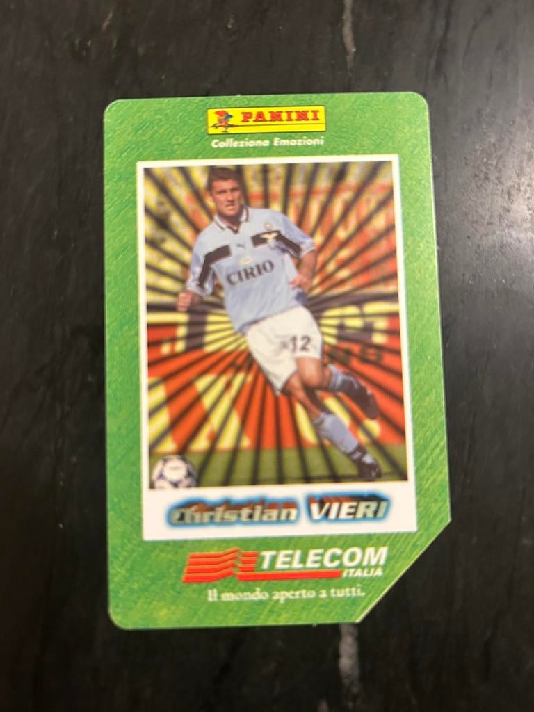 CHRISTIAN VIERI panini telefoonkaart 1988-89 ITALIE, Verzamelen, Sportartikelen en Voetbal, Ophalen of Verzenden, Zo goed als nieuw