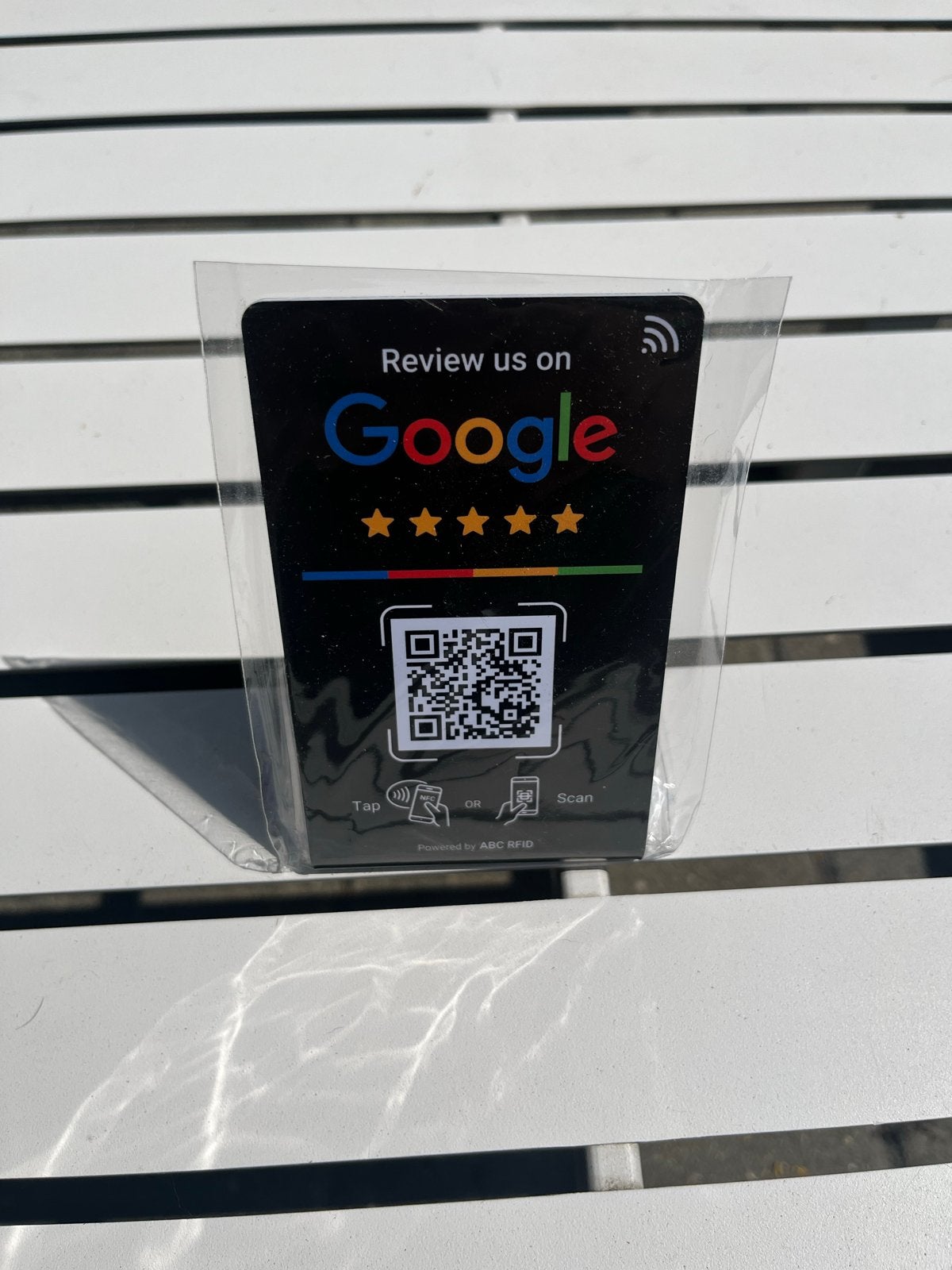 Google Review NFC/QR Kaart Staand (Zwart), Ophalen of Verzenden, Nieuw, Reclamebord