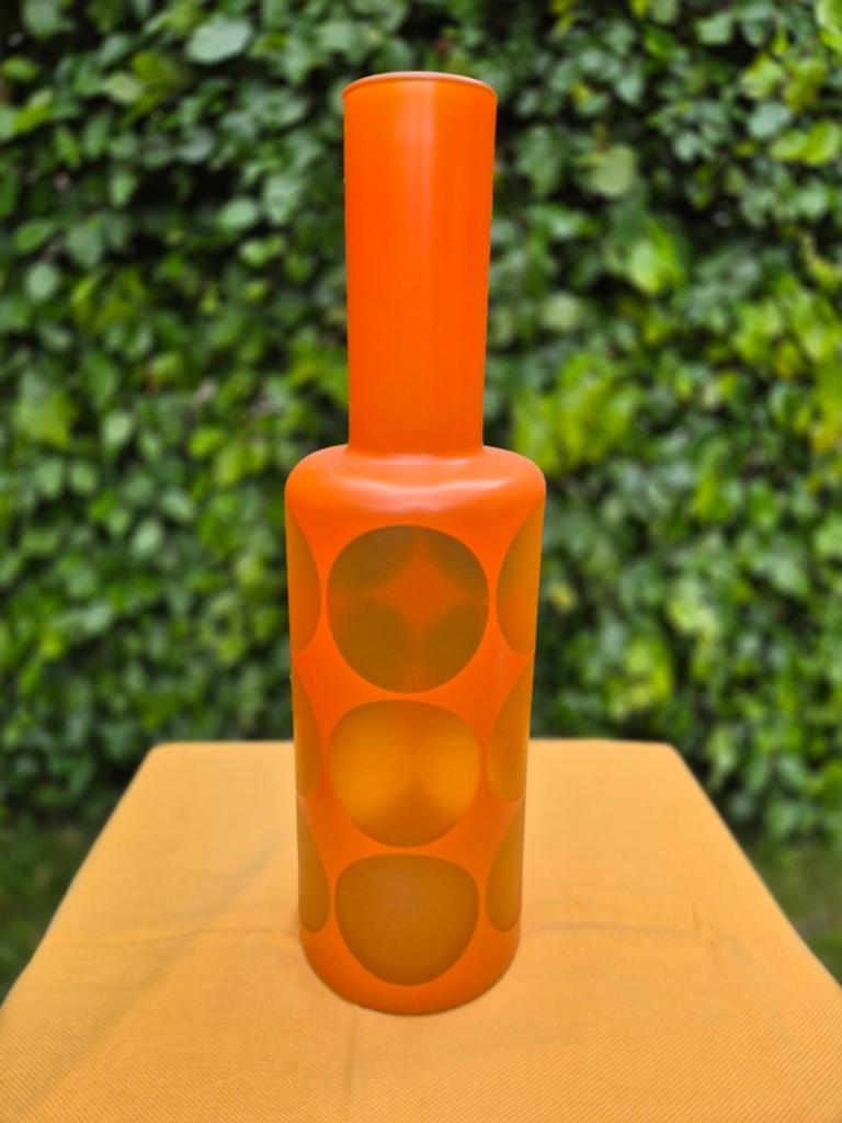 Prachtige retro glazen vaas - 58 cm hoog, Ophalen, Overige kleuren, Glas