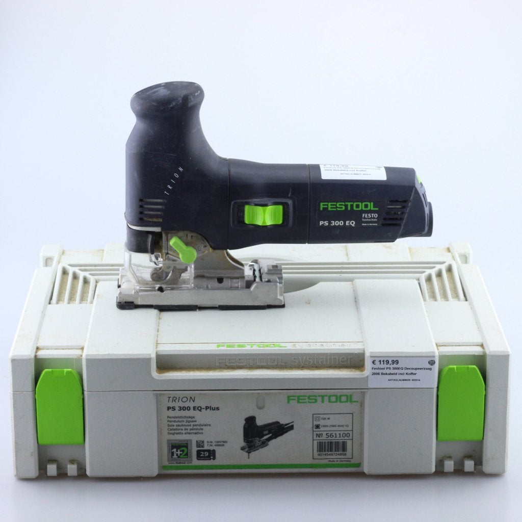 Festool PS 300EQ Decoupeerzaag 2006 Bekabeld incl Koffer, Festool, Zo goed als nieuw, Support@festool.com, Festool GmbH, WertstraÃŸe 20, 
73240 Wendlingen
Germany