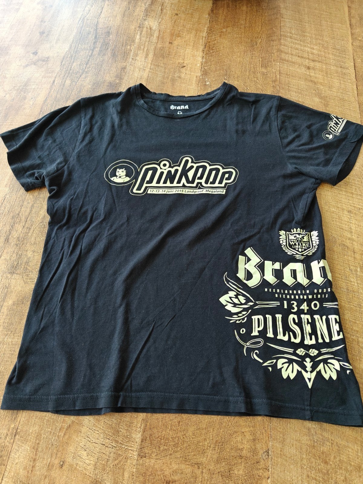 Brandbier Pinkpop Bar Crew T-shirt, Brand, Maat 48/50 (M), Zwart, Ophalen of Verzenden