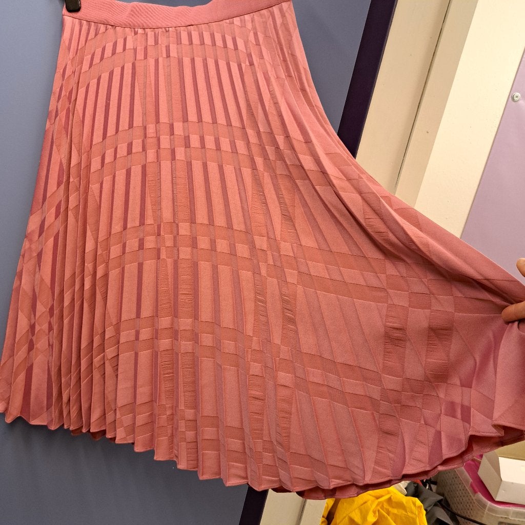 Ted Baker oudroze plissé rok midi lengte mt S (2) nr 44215, Kleding | Dames, Rokken, ., Ted Baker, Ophalen of Verzenden, Zo goed als nieuw