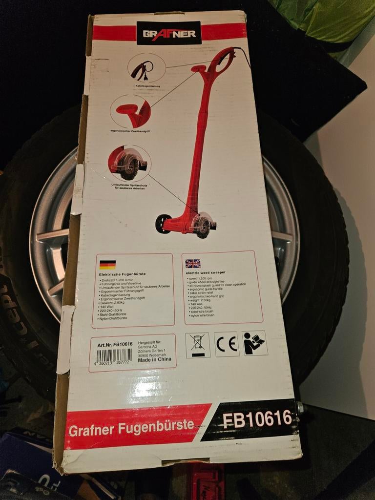 Grafner Elektrische Voegenborstel 140W incl. 2 Borstels, Ophalen of Verzenden