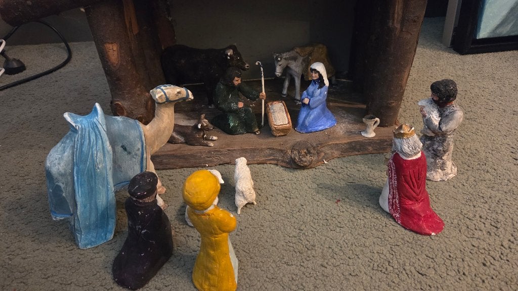 kerststal met figuren, Diversen, Ophalen, Gebruikt