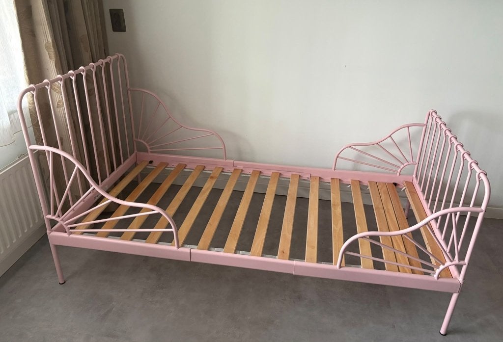 Meisjes kleuter- peuterbed, Gebruikt, 70 tot 85 cm, 140 tot 160 cm, Ophalen