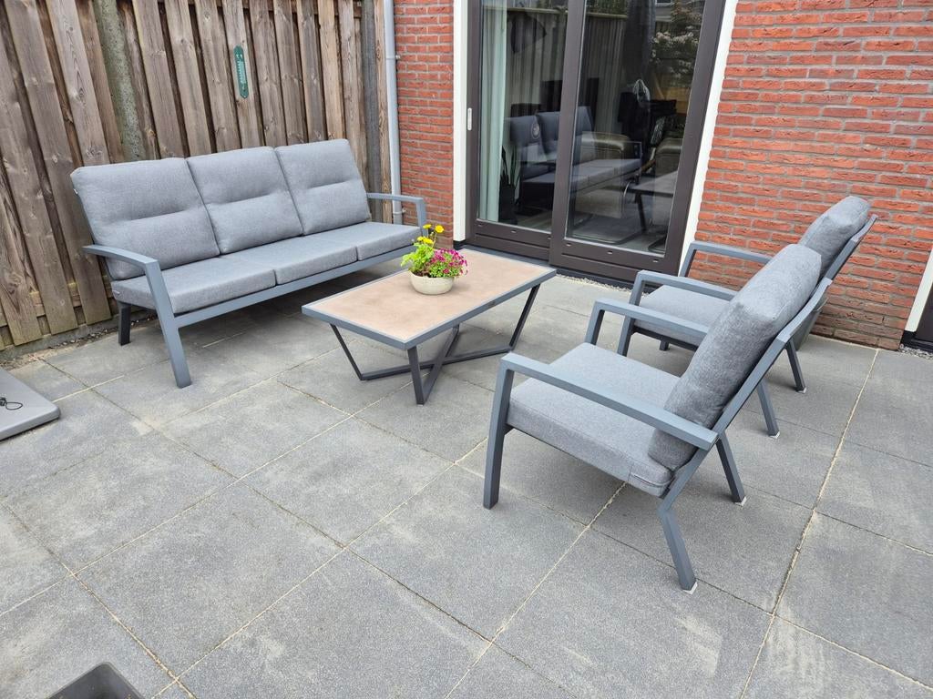 Hartman loungeset Canberra en Luxor, Tuin en Terras, Tuinsets en Loungesets, Ophalen, 5 zitplaatsen, Gebruikt, Aluminium