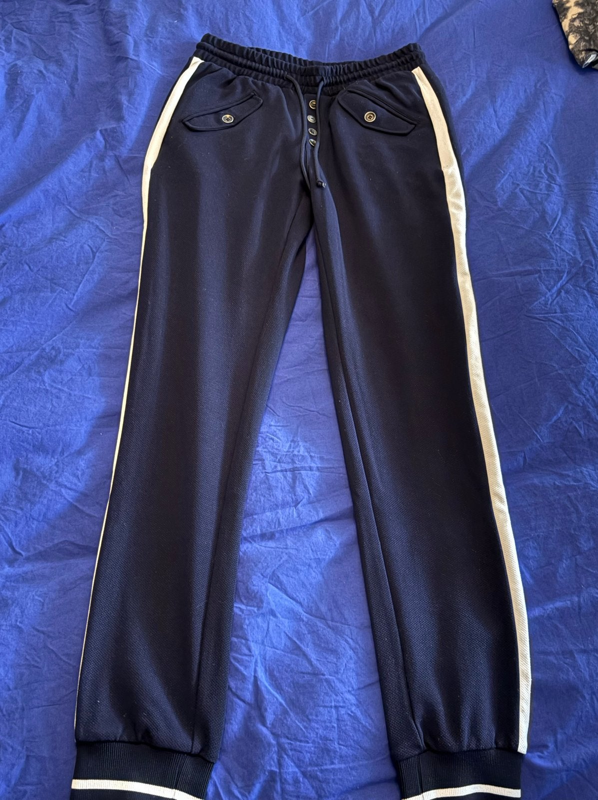 Geisha joggingbroek met strepen - Maat S, Blauw, Ophalen of Verzenden, Zo goed als nieuw, Maat 36 (S)