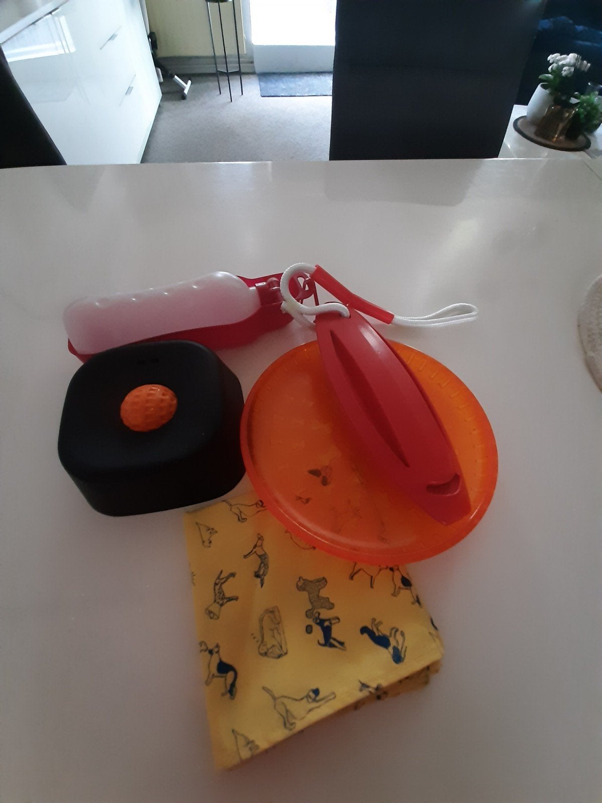 water hondenspeelgoed, Ophalen