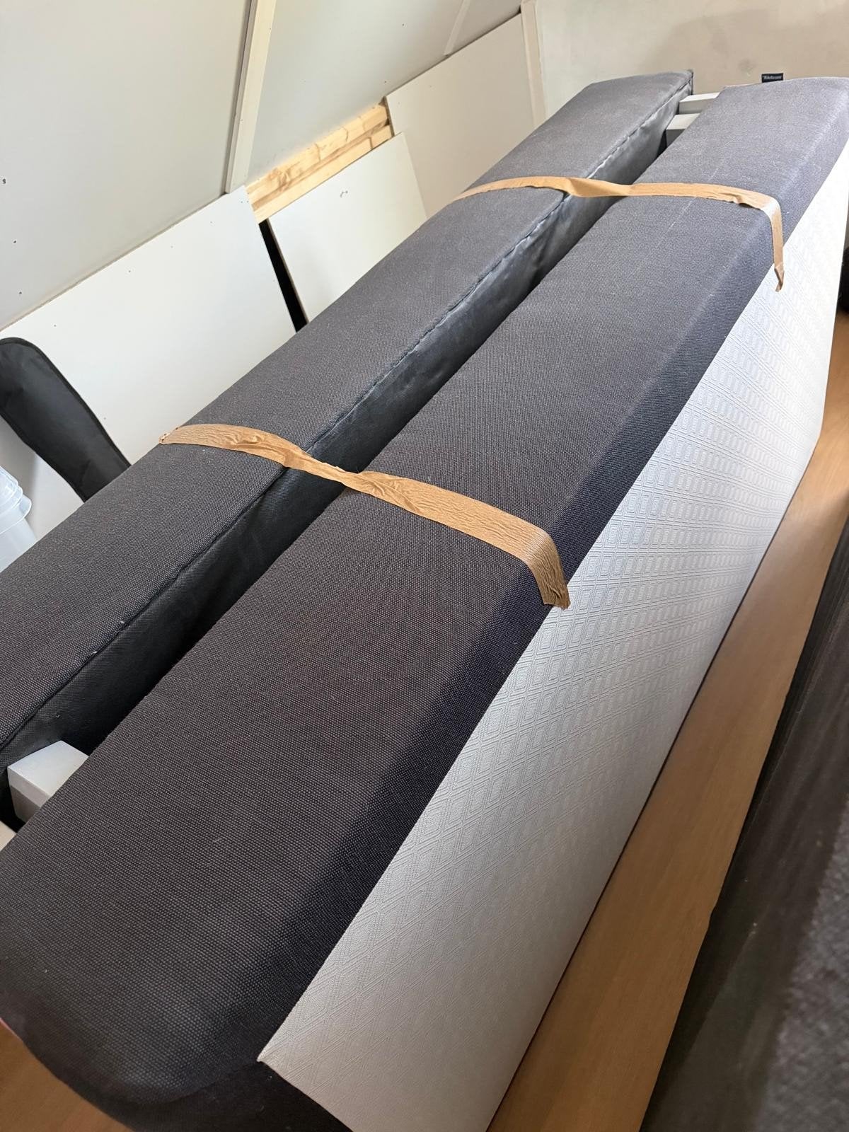 boxspring antraciet 180x200x28., Ophalen, Gebruikt, 200 cm, 180 cm
