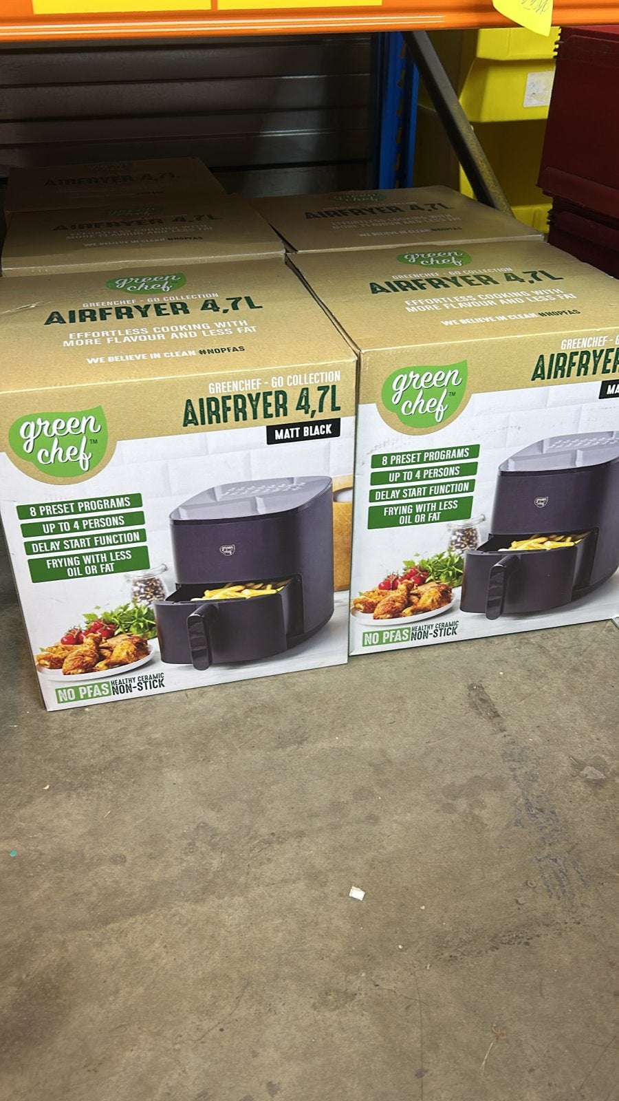 5x Green Chef Airfryer 4.7L - Matt Black - Nieuw in doos, Airfryer, N, N, Nieuw