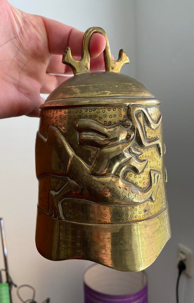 Chinese messing tempelbel, Ophalen of Verzenden