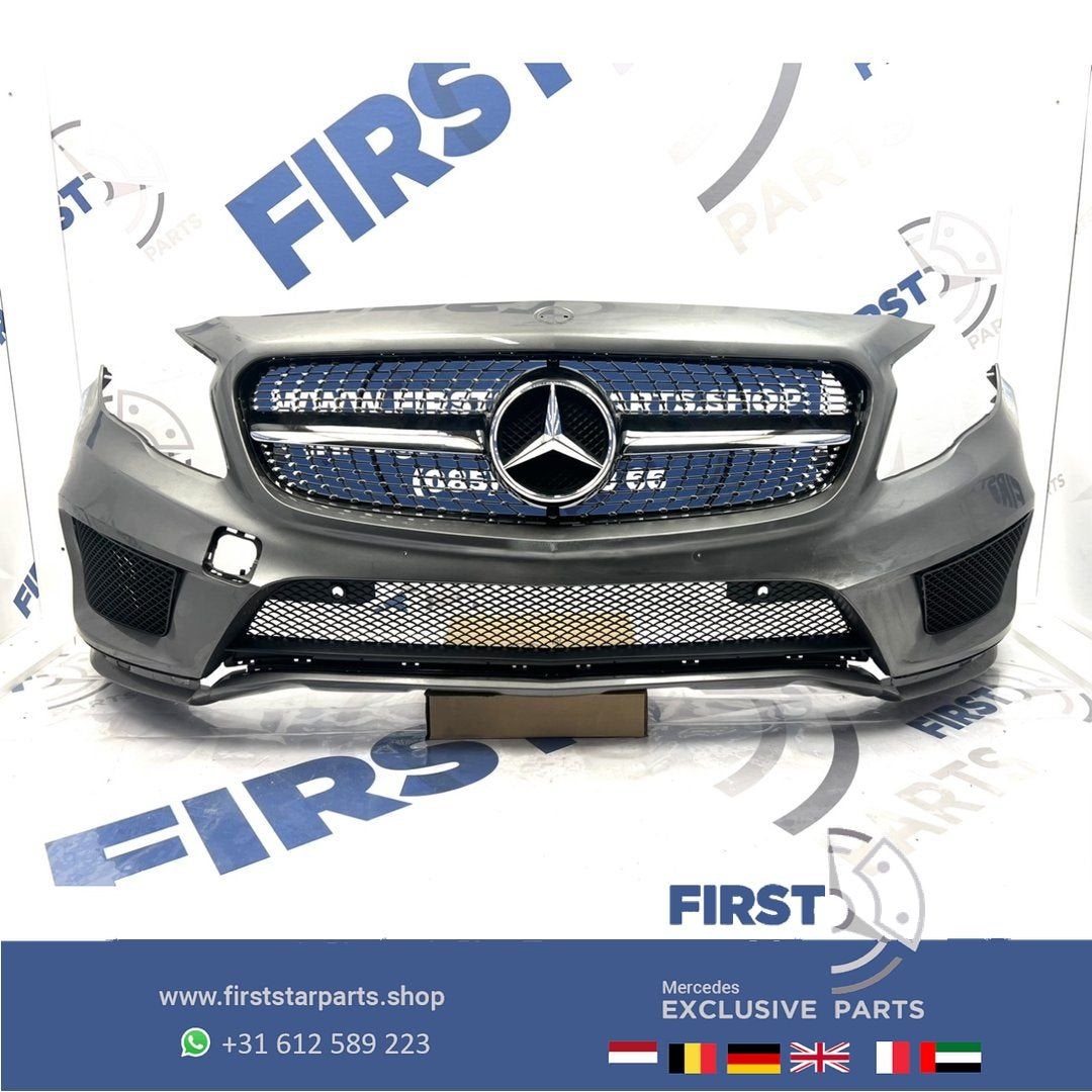 W156 BUMPER X156 GLA AMG VOORBUMPER ZWART WIT GRIJS PRE-FACE, Gebruikt, -, Voor, Ophalen of Verzenden