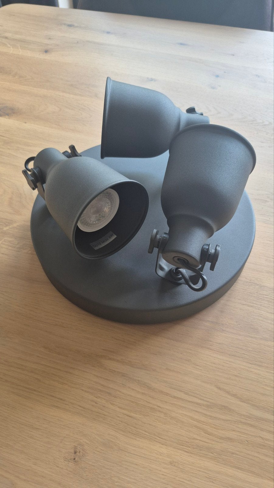 IKEA Hektar Plafondspot - 3-lichts, Grijs, Ophalen, Gebruikt, GU10, LED