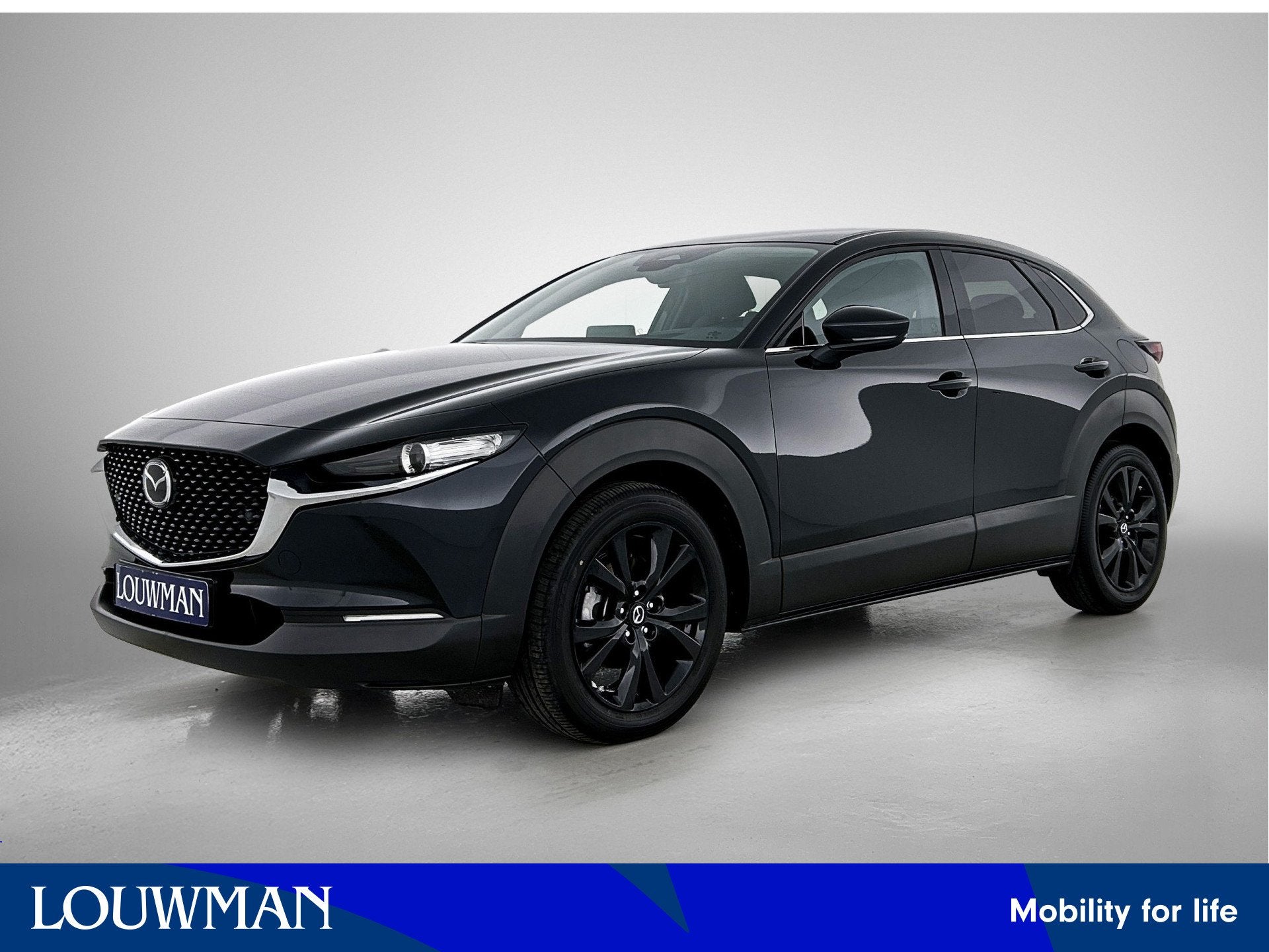 Mazda CX-30 2.5 e-SkyActiv-G M Hybrid Homura Navigatie | Ele, 12 maanden, Gebruikt, 4 cilinders, Zwart