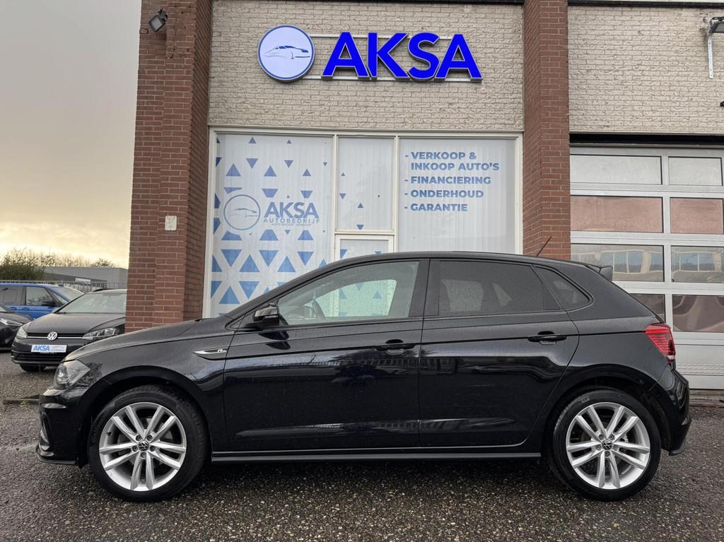Volkswagen Polo 1.0 TSI 110pk R-Line DSG ACC Virtuele Cockpi, Gebruikt, Euro 6, Automatische klimaatregeling, Zwart
