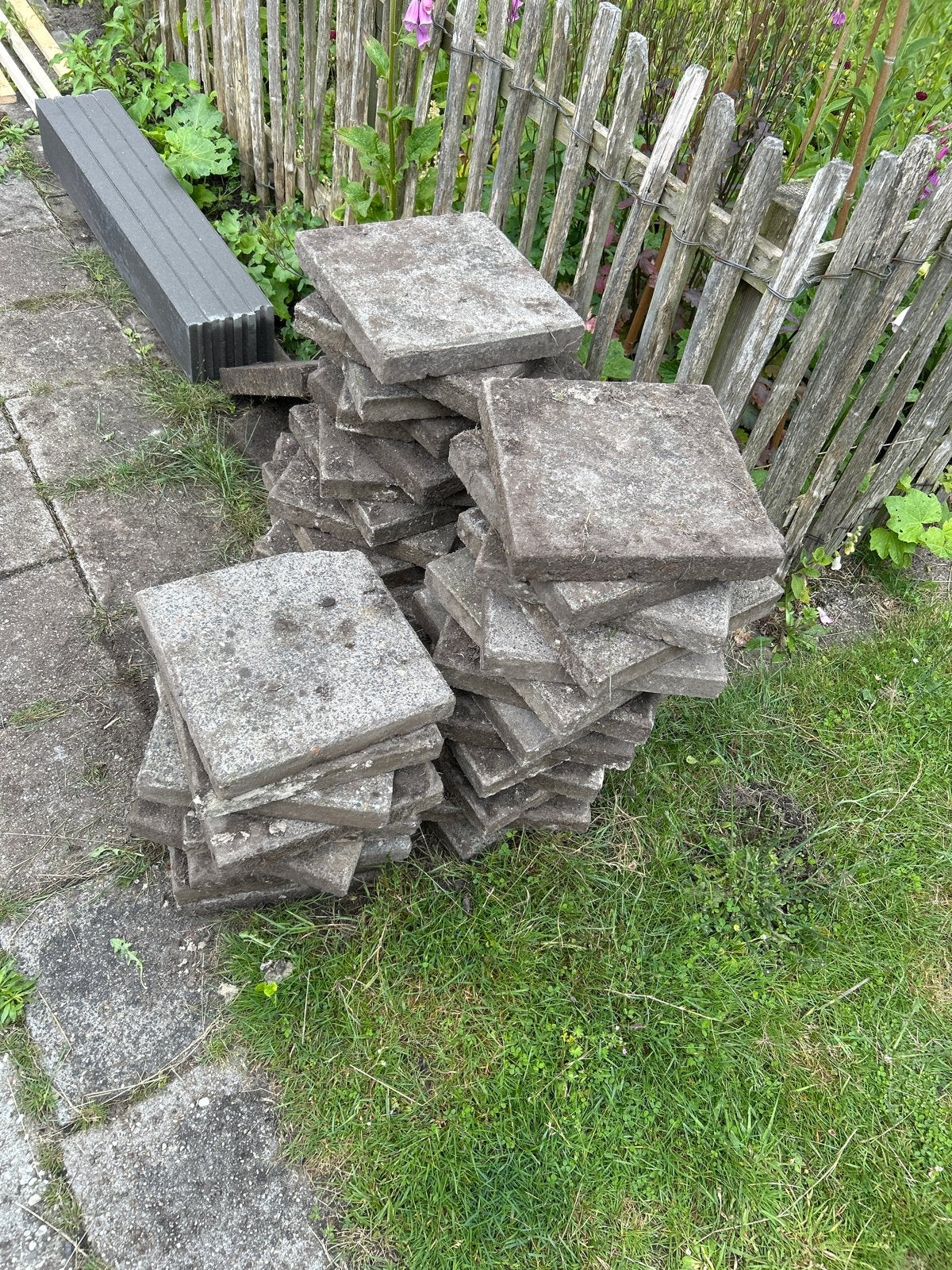 Gebruikte terrastegels, 30x30 cm, Tuin en Terras, Tegels en Klinkers, Ophalen, Gebruikt, Minder dan 5 m², Beton