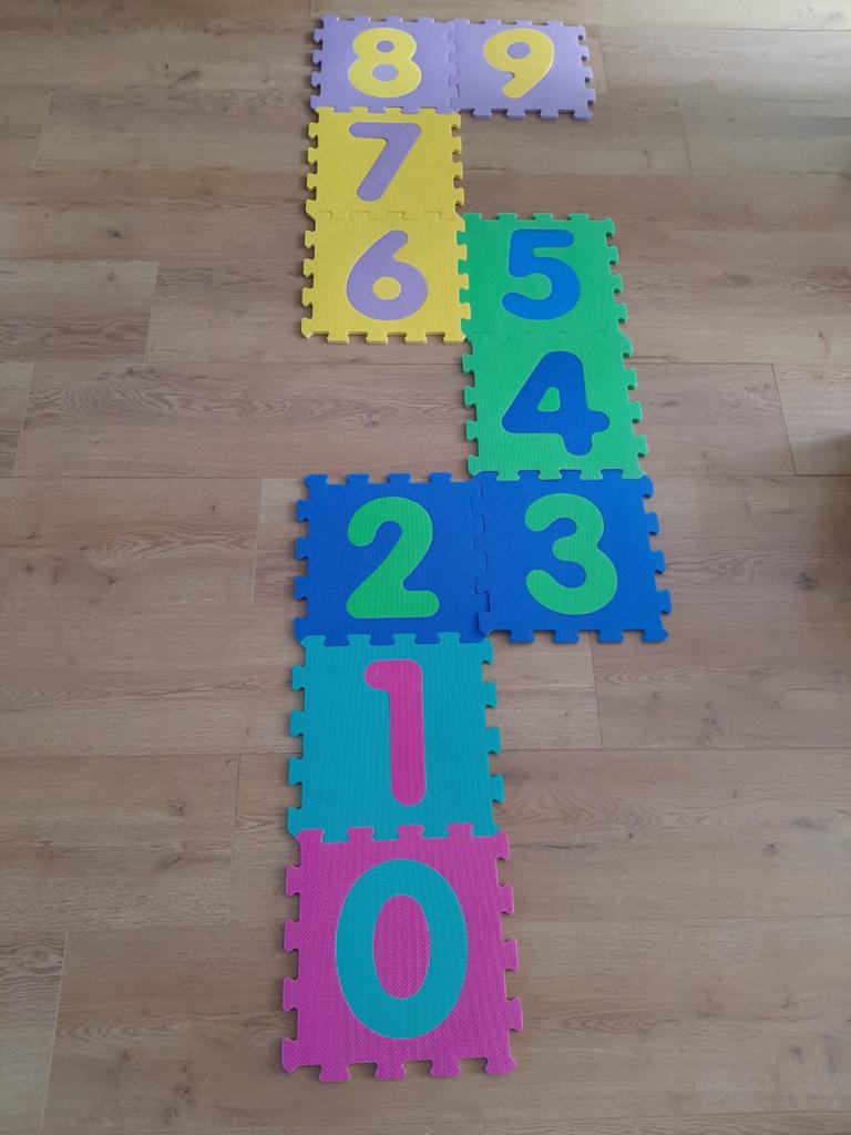 Cijfermatten Speelmatten Foam Puzzelmatten Nummers, Ophalen of Verzenden, Gebruikt, Overige typen