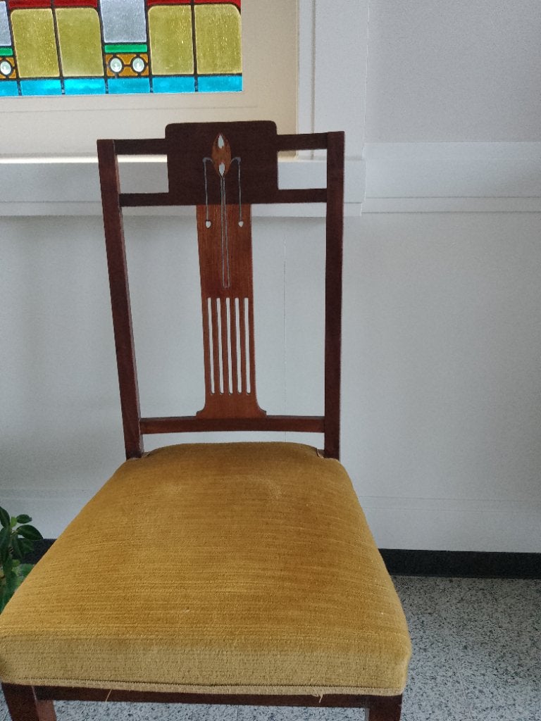Art deco mahonie eethoekstoelen, Antiek en Kunst, Ophalen of Verzenden