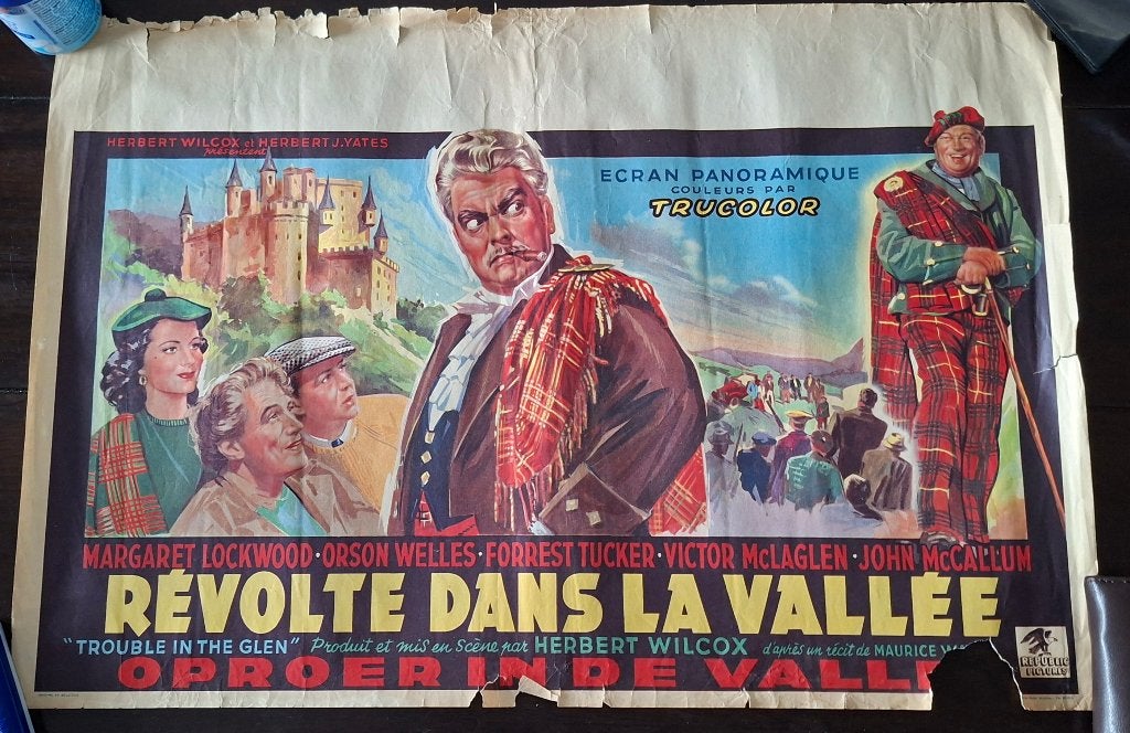 filmposter/affiche REVOLTE DANS LA VALLEE, Ophalen of Verzenden, Zo goed als nieuw, A1 t/m A3, Film en Tv