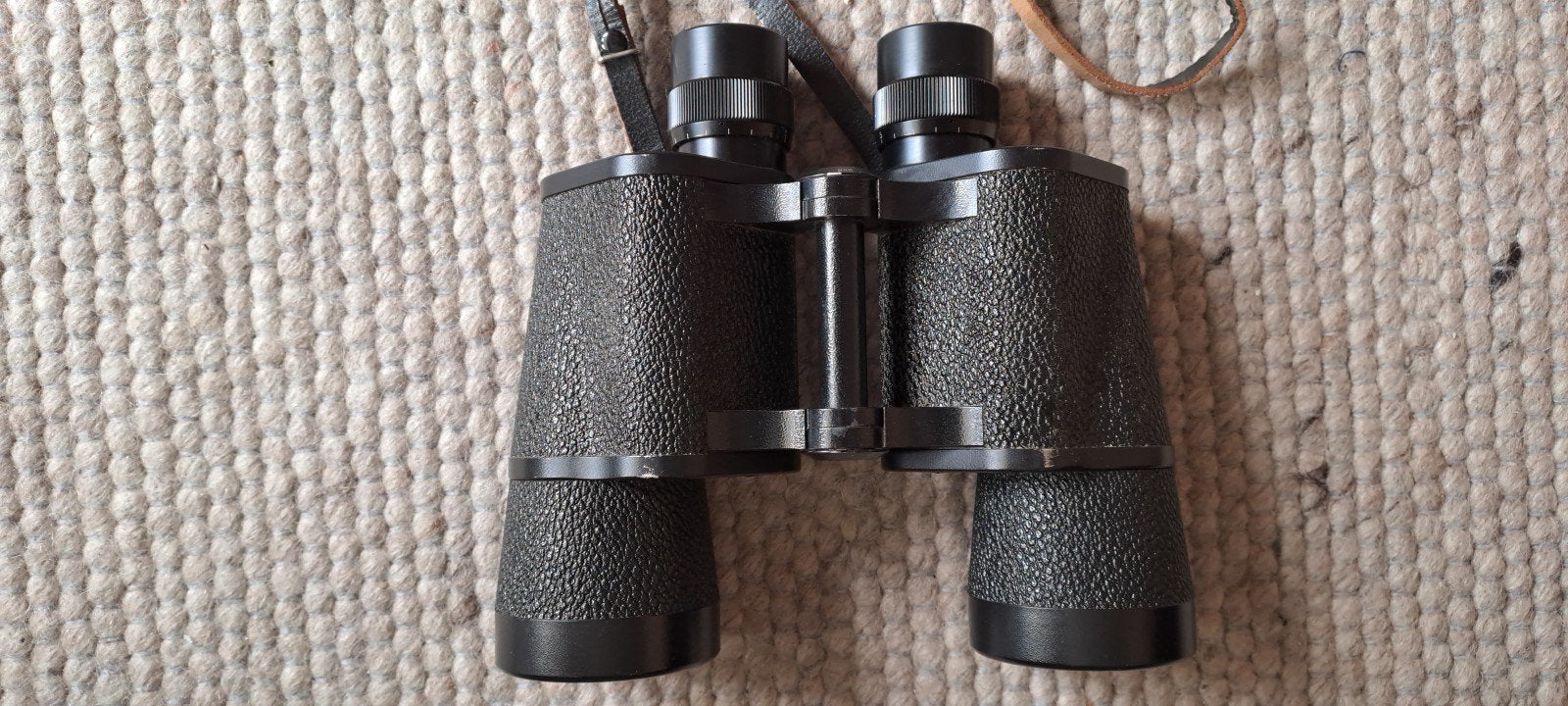 Zeiss Vintage verrekijker met  leren hoes 7x 50, Gebruikt, 8 tot 12x, Met hoes of tas, Porro (met knik)