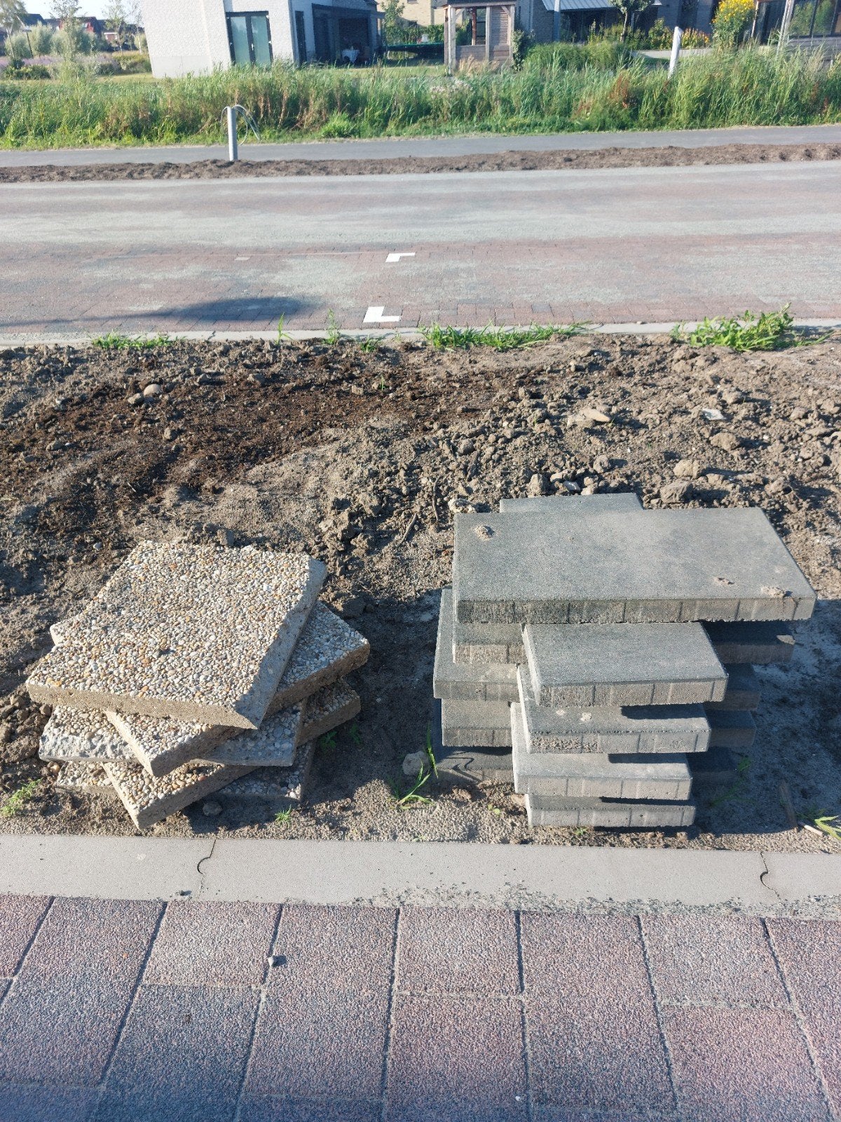 gratis terrastegels, Ophalen, Gebruikt, Grijs