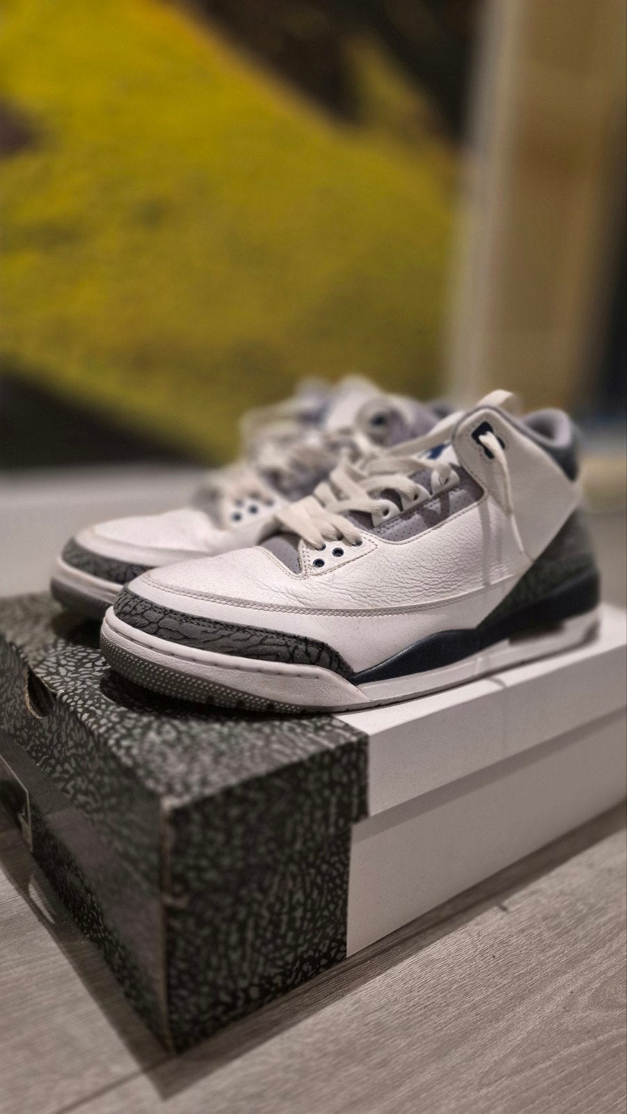 Jordan 3 midnight navy., Kleding | Heren, Schoenen, Wit, Ophalen of Verzenden, Gedragen, Nike Air Jordan