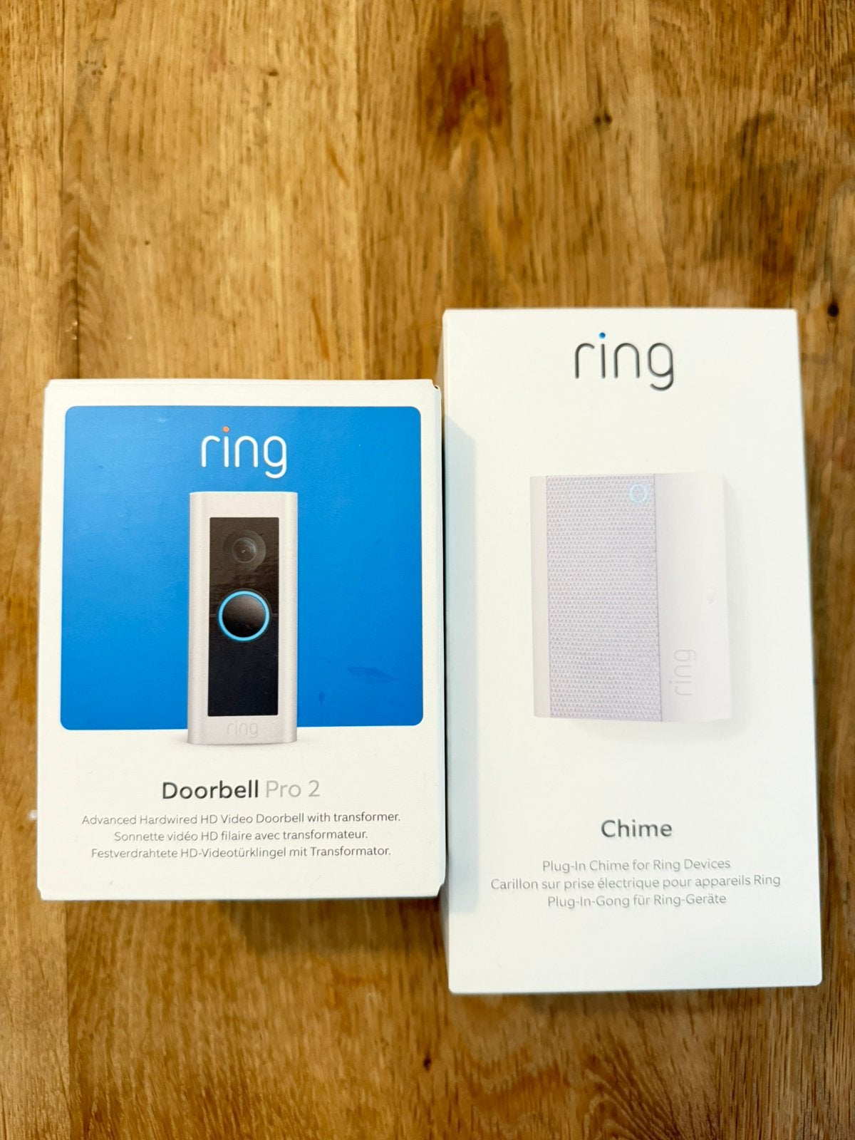 Ring Pro 2 + Chime, Ophalen of Verzenden, Bewegingsdetectiesensor, Nieuw, Bedraad