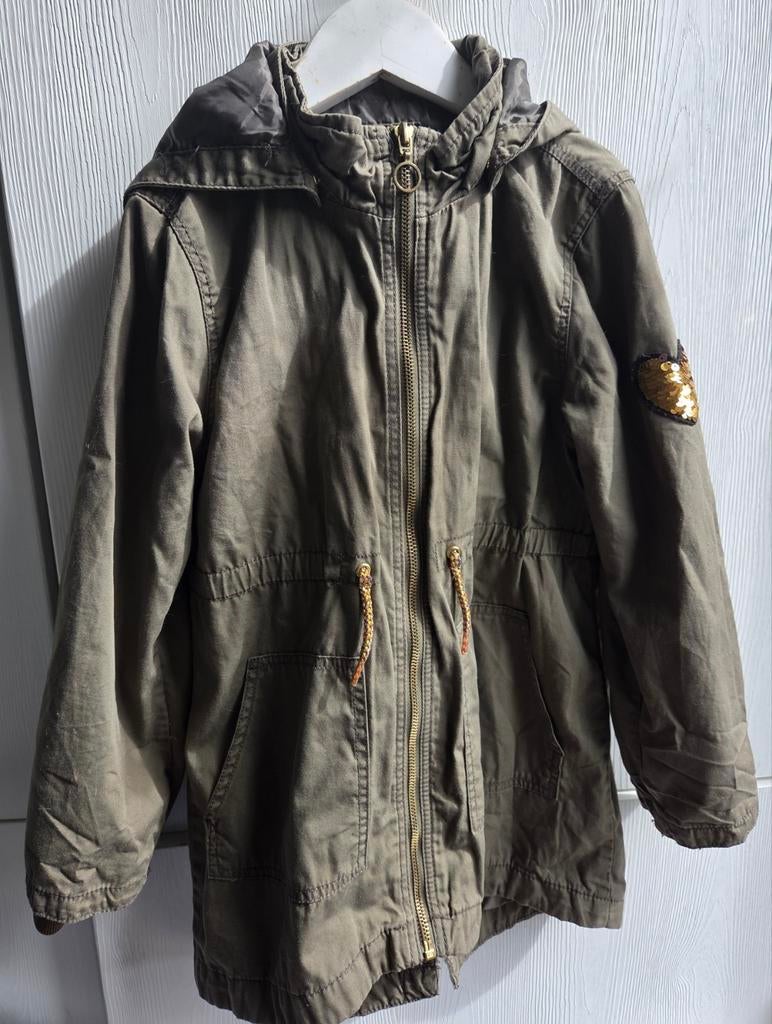 Groene meisjes zomerjas H&M maat 122, Kinderen en Baby's, Kinderkleding | Maat 122, Ophalen of Verzenden, Gebruikt, Meisje, Jas