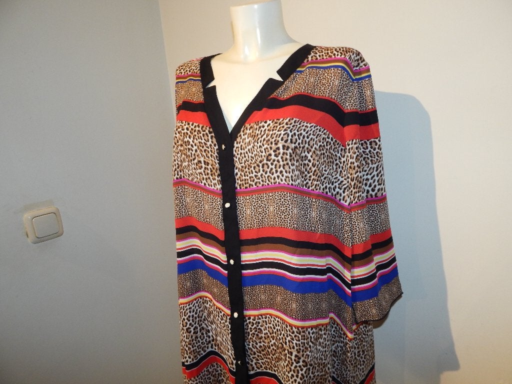 Joseph Ribkoff blouse tuniek jaguar print felle kleuren D48, Meerkleurig, Maat 46/48 (XL) of groter, Joseph Ribkoff, Ophalen of Verzenden