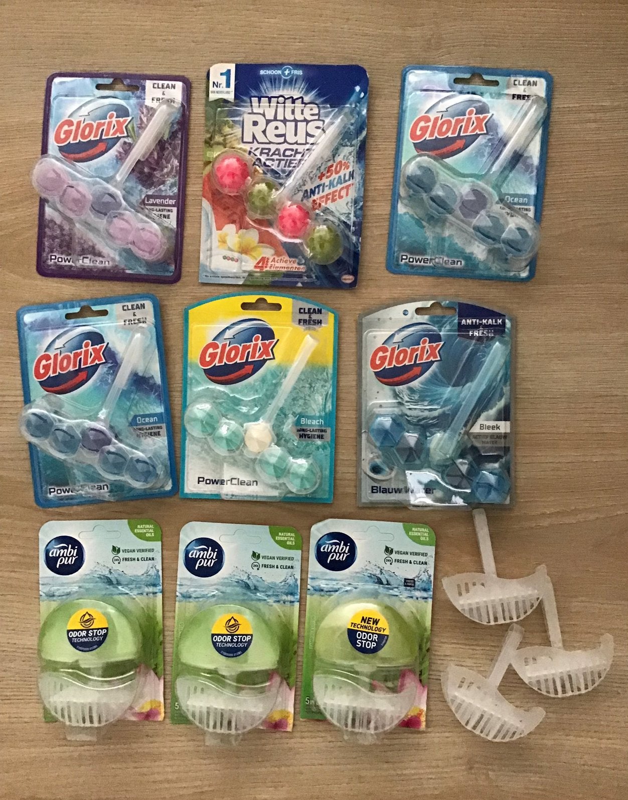 9 toiletblokken Glorix, Ambi Pur en Witte Reus, Huis en Inrichting, Schoonmaakartikelen, Ophalen of Verzenden, Schoonmaakmiddel
