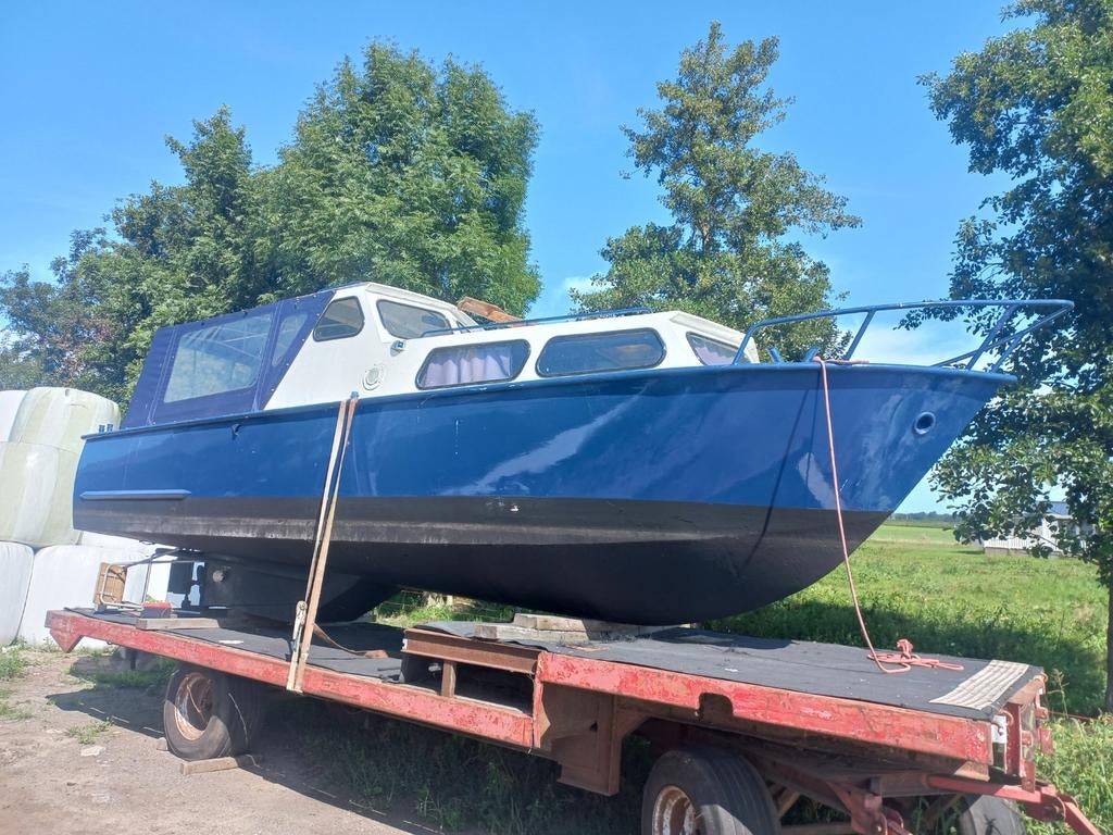 Kajuit boot opknapper, in prijs verlaagd!!, Watersport en Boten, Motorboten en Motorjachten, Ophalen, Gebruikt, Staal, Binnenboordmotor