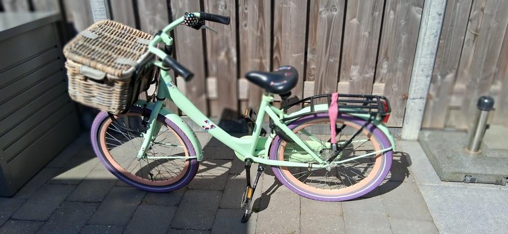 Alpina meisjesfiets 24 inch met rieten mand, Ophalen, Gebruikt, 24 inch, Alpina