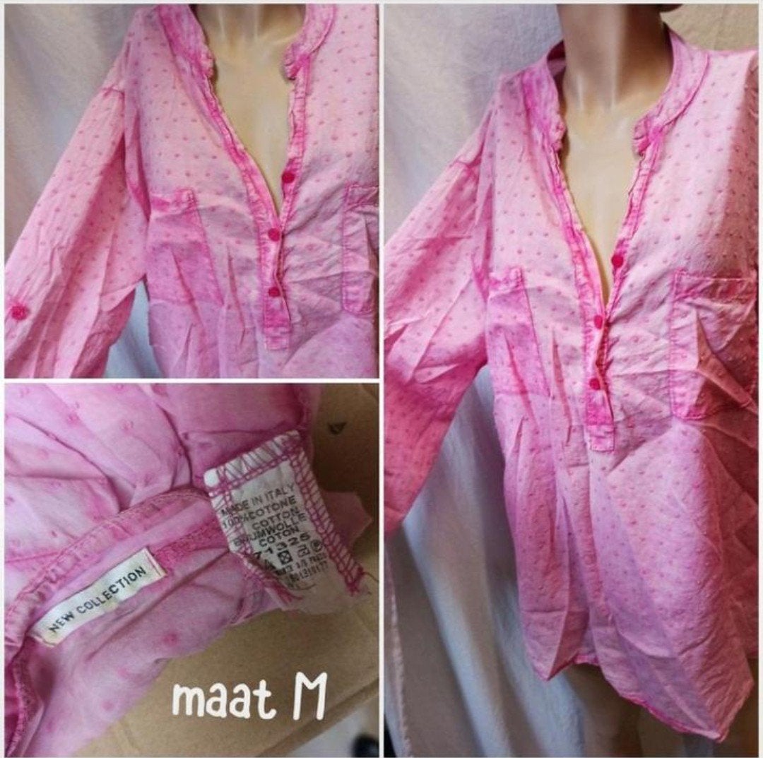 roze blouse m, Ophalen of Verzenden, Zo goed als nieuw, Maat 38/40 (M), Roze