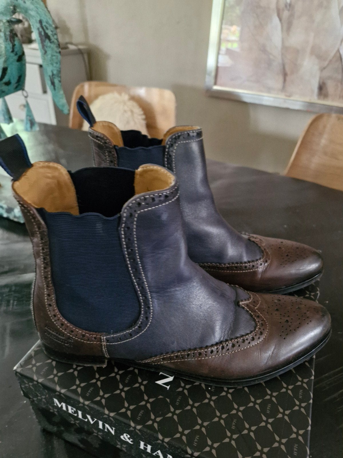 laarsjes boots maat 42 melvin & Hamilton bruin blauw, Melvin & hamilton, Blauw, Lage of Enkellaarzen, Ophalen of Verzenden