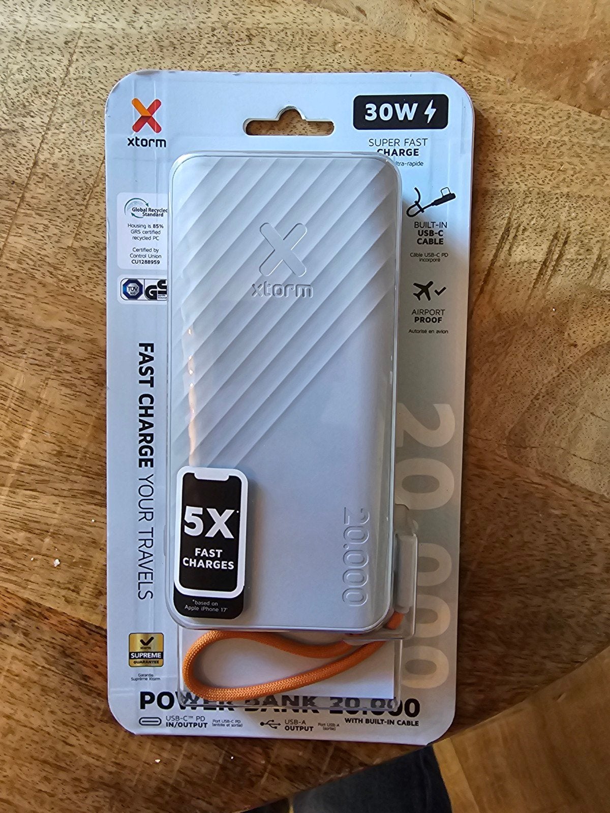 Xtorm Power Bank 20.000 mAh - 30W Snelladen, Telecommunicatie, Verzenden, Nieuw, Xtorm