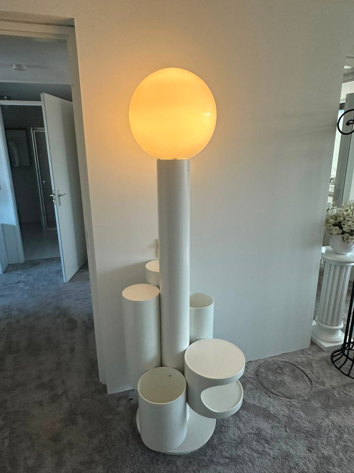 Kerst Koopman Close Encounter vloerlamp / jaren ’80, Ophalen, Zo goed als nieuw, Hout, 150 tot 200 cm