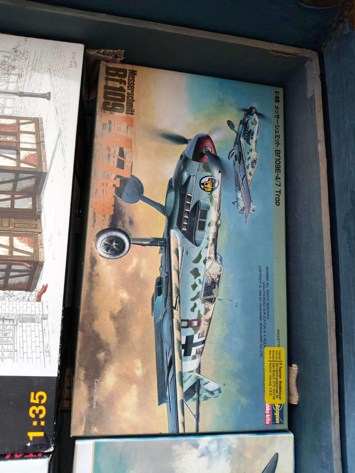 Messerschmitt Bf109E-4/7 Trop modelbouw kit 1:48, Nieuw, Ophalen of Verzenden, Vliegtuig, Hasegawa