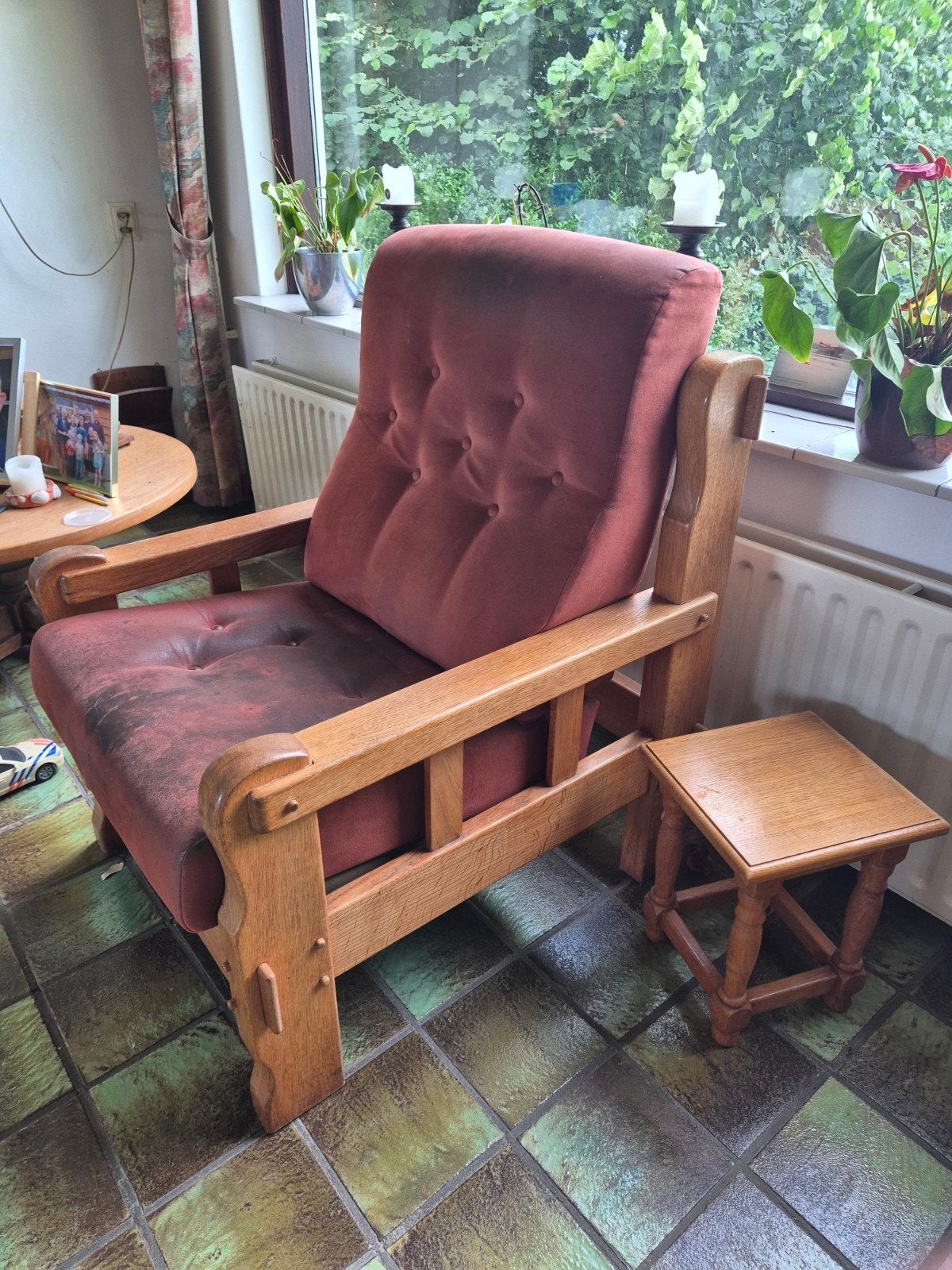 Eikenhouten stoelen (4x) van meubelmaker Oisterwijk, Huis en Inrichting, Stoelen, Ophalen