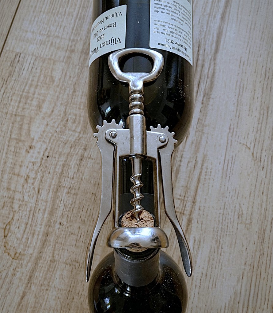 Vintage EB Italy Kurkentrekker - Massief Messing - 2-in-1, Overige typen, Zilver, Ophalen of Verzenden, Zo goed als nieuw
