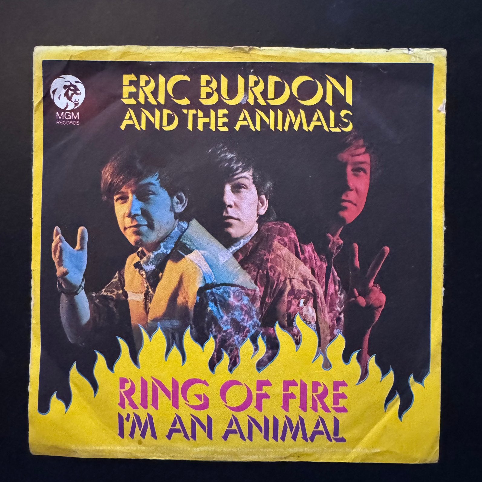 Eric Burdon & the Animals Ring Of Fire 7” vinyl single 1968, Ophalen of Verzenden, Gebruikt, Rock en Metal