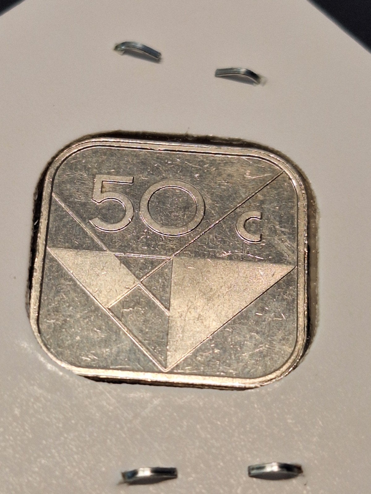 Aruba 50cents 2008, Postzegels en Munten, Ophalen of Verzenden, Zilver