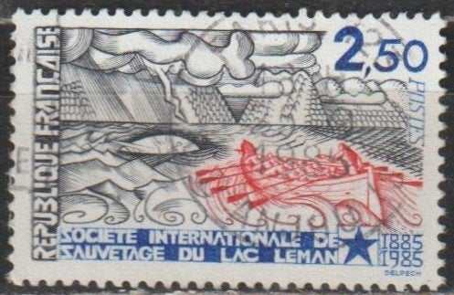 4597. Frankrijk 2506 gest.  Reddingsboot, Postzegels en Munten, Ophalen of Verzenden, Gestempeld