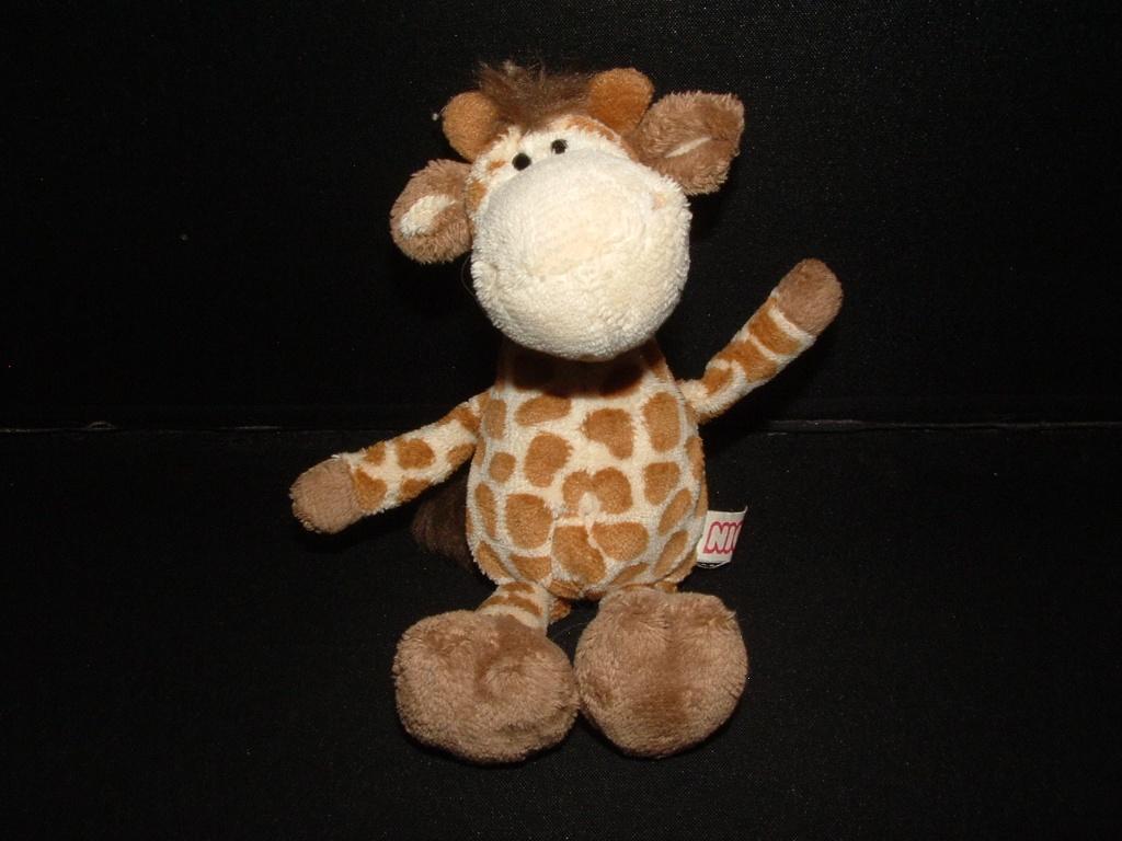 NICI GIRAFFE VELOURS WIT MET LICHTBRUINE VLEKJES EN, Verzenden, Nieuw, Overige typen