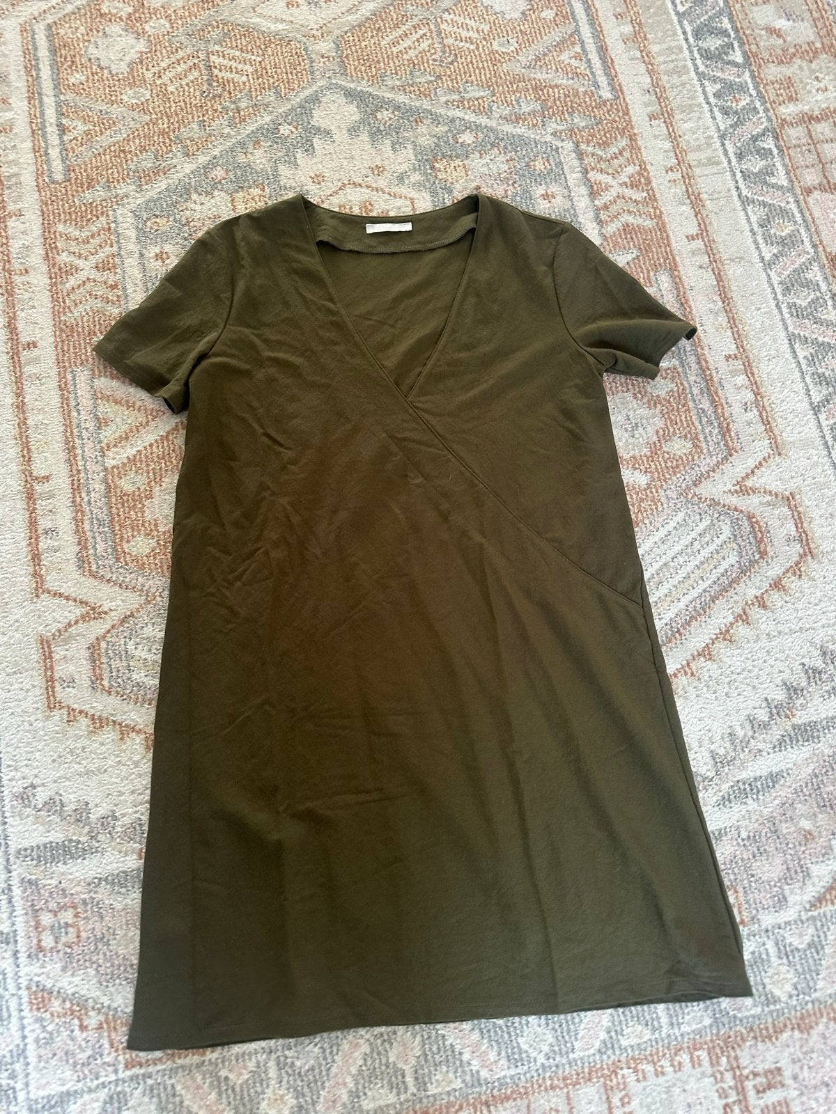 Zara jurkje linnen look - a-lijn groen maat M, Maat 38/40 (M), Ophalen of Verzenden, Zo goed als nieuw, Boven de knie