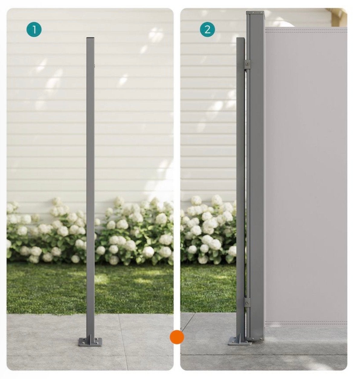 2 x Songmics-Zijwandpaal uitschuifbaar zonnescherm-GSA502Y01, Tuin en Terras, Schuttingen, Ophalen, 1 tot 2 meter, Minder dan 3 meter