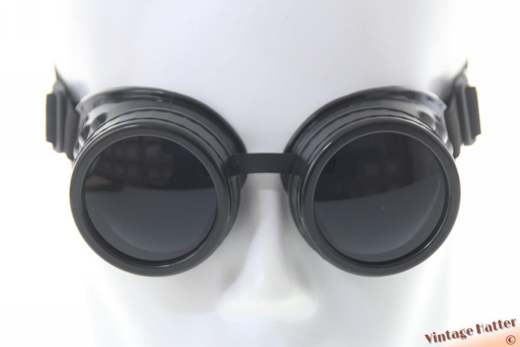 Steampunk lasbril Goggles in zwart, brons, koper of zilver, Overige merken, Zwart, Nieuw, Ophalen of Verzenden